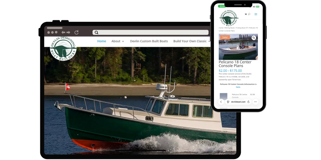 Ecommerce de planos navales Devlin Designing