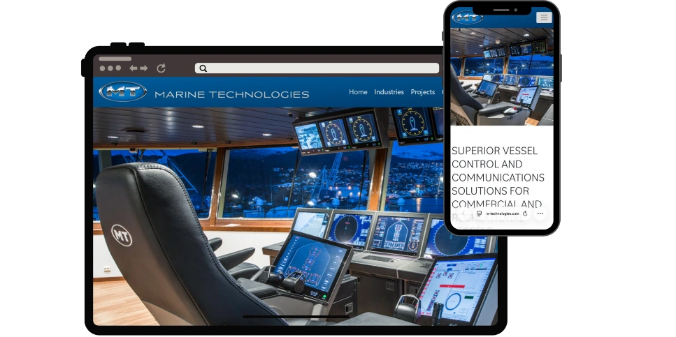 Interfaz UI/UX para Marine Technologies
