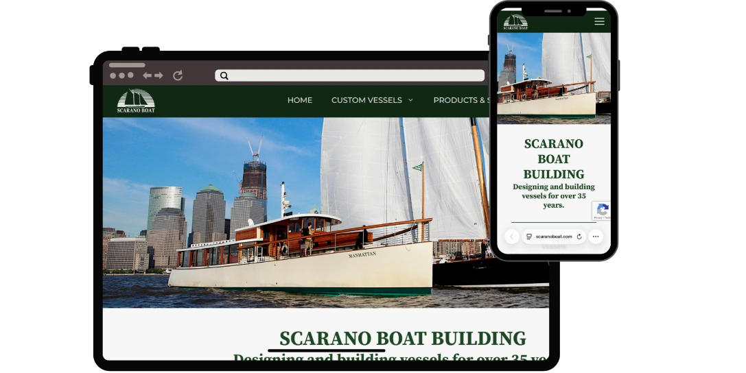 Narrativa visual web para Scarano Boat Building