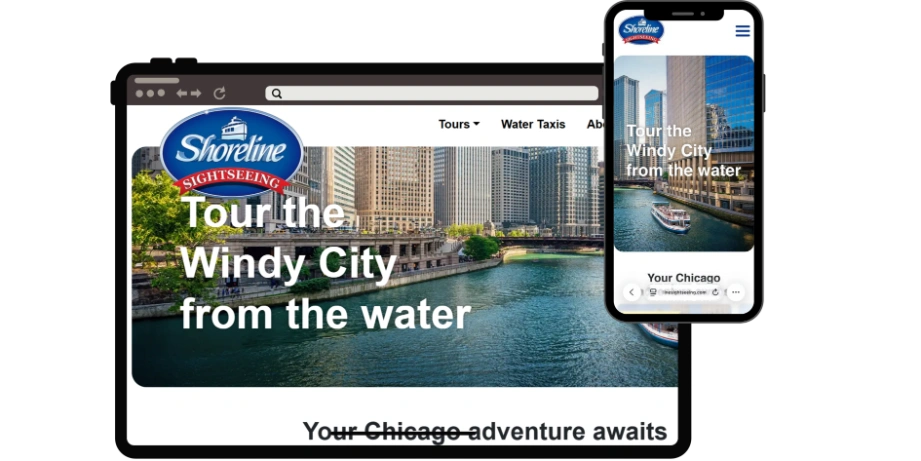 Sistema de reservas online para Shoreline Sightseeing